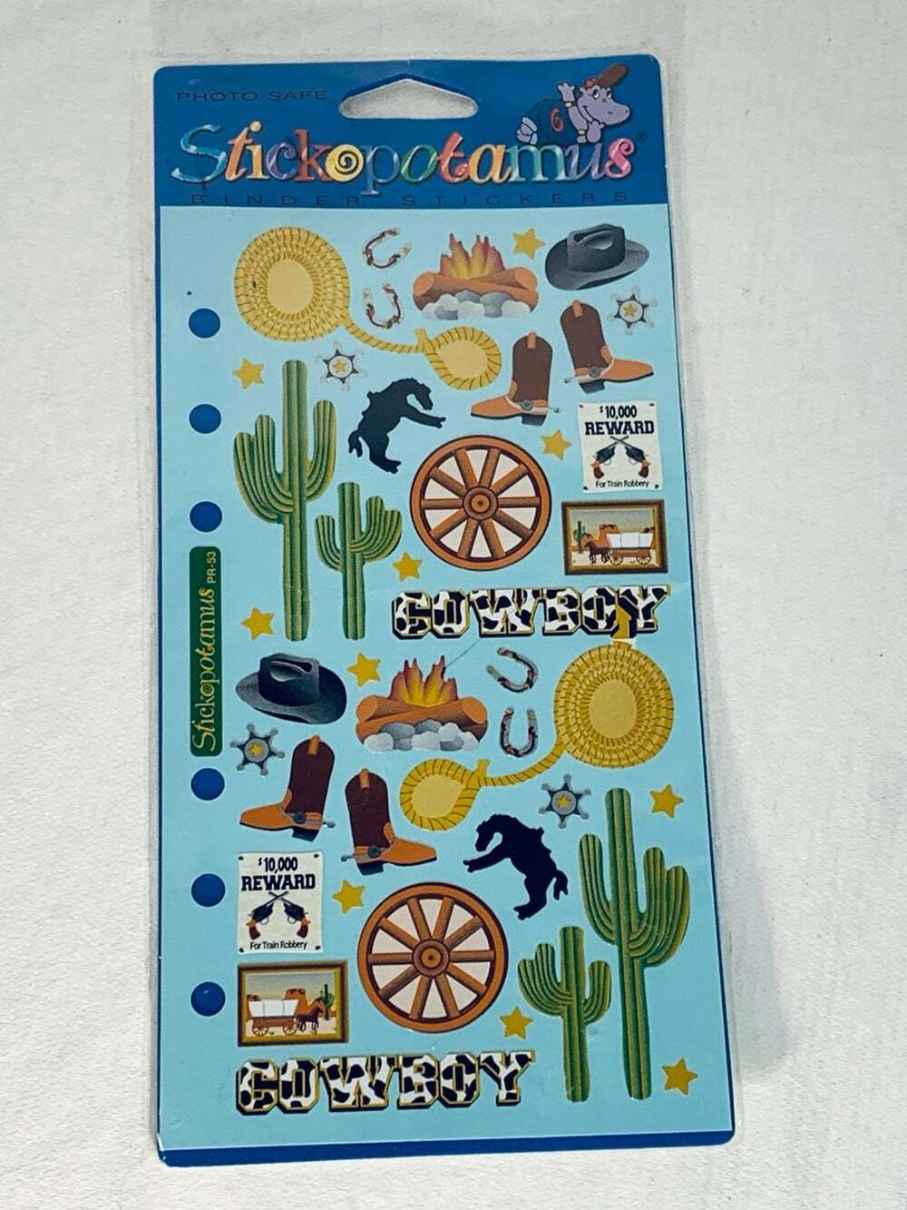 Western Cowboy Stickers Photo safe 1 sheet